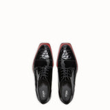 MEN'S FENDI LACE-UPS Black patent leather lace-up