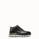 MEN'S FENDI SNEAKER Black leather lace-ups