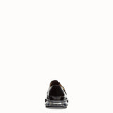MEN'S FENDI LOAFERS Black leather monk straps