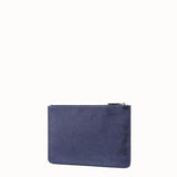 MEN'S FENDI POUCH Blue leather slim pouch