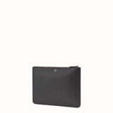 MEN'S FENDI POUCH in black Roman leather with insert