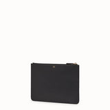 MEN'S FENDI POUCH Black leather slim pouch