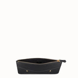 MEN'S FENDI POUCH Black leather slim pouch