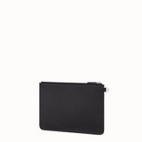 MEN'S FENDI POUCH Black leather slim pouch