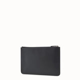 MEN'S FENDI POUCH Black and yellow leather pouch
