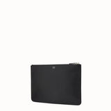 MEN'S FENDI POUCH in black leather and metal