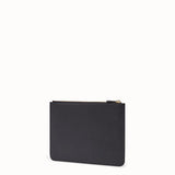 MEN'S FENDI POUCH Black leather slim pouch