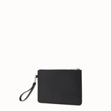 MEN'S FENDI POUCH Smooth black leather slim pouch