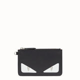 MEN'S FENDI POUCH Black leather slim pouch