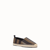 MEN'S FENDI ESPADRILLES Brown fabric espadrilles