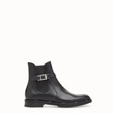 MEN'S FENDI Black leather ankle boots