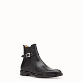 MEN'S FENDI Black leather ankle boots