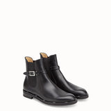 MEN'S FENDI Black leather ankle boots