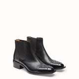 MEN'S FENDI ANKLE BOOTS Black leather ankle boots