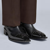 MEN'S FENDI ANKLE BOOTS Black leather ankle boots