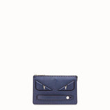 MEN'S FENDI CLUTCH Blue leather slim pouch