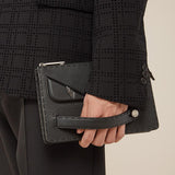MEN'S FENDI CLUTCH in black Roman leather