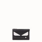 MEN'S FENDI CLUTCH Black leather pouch