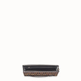 MEN'S FENDI CLUTCH Brown leather slim pouch