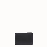 MEN'S FENDI CLUTCH in black Roman leather with inlay