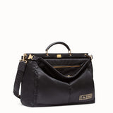 MEN'S FENDI PEEKABOO FENDI AND PORTER MEDIUM Black nylon bag