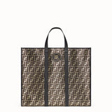MEN'S FENDI TOTE BAG Gold-color fabric bag