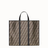 MEN'S FENDI TOTE BAG Gold-color fabric bag