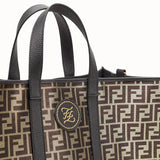 MEN'S FENDI TOTE BAG Gold-color fabric bag