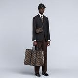 MEN'S FENDI TOTE BAG Gold-color fabric bag