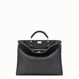 MEN'S FENDI PEEKABOO ICONIC FIT Black leather bag