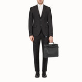 MEN'S FENDI PEEKABOO ICONIC FIT Smooth black leather bag