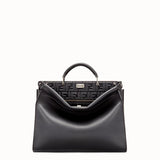 MEN'S FENDI PEEKABOO ICONIC FIT Black leather bag