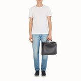 MEN'S FENDI PEEKABOO ICONIC FIT Black leather bag