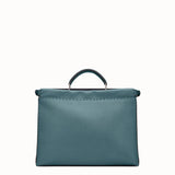 MEN'S FENDI PEEKABOO ICONIC FIT Green leather Selleria bag