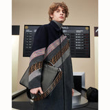MEN'S FENDI PEEKABOO ICONIC FIT Grey leather Selleria bag