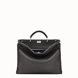 MEN'S FENDI PPEEKABOO ICONIC FIT Black leather bag