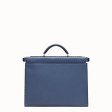 MEN'S FENDI PEEKABOO ICONIC FIT Blue leather bag