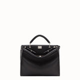 MEN'S FENDI PEEKABOO ICONIC FIT MINI Black leather bag