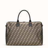 MEN'S FENDI TRAVEL BAG Large gold-color fabric bag