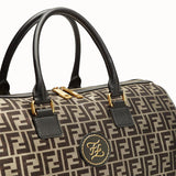 MEN'S FENDI TRAVEL BAG Large gold-color fabric bag