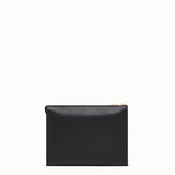 MEN'S FENDI CLUTCH Black leather slim pouch