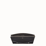 MEN'S FENDI CLUTCH Black leather slim pouch