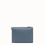 MEN'S FENDI CLUTCH Gray Romano leather pochette