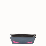 MEN'S FENDI CLUTCH Gray Romano leather pochette