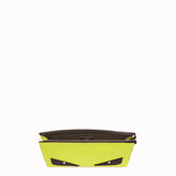 MEN'S FENDI CLUTCH Yellow Romano leather pochette