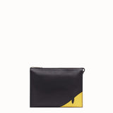 MEN'S FENDI CLUTCH Black calfskin pochette