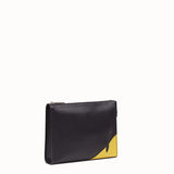 MEN'S FENDI CLUTCH Black calfskin pochette