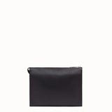 MEN'S FENDI CLUTCH Black calfskin pochette