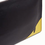 MEN'S FENDI CLUTCH Black calfskin pochette
