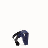 MEN'S FENDI BELT BAG Blue calf leather belt bag